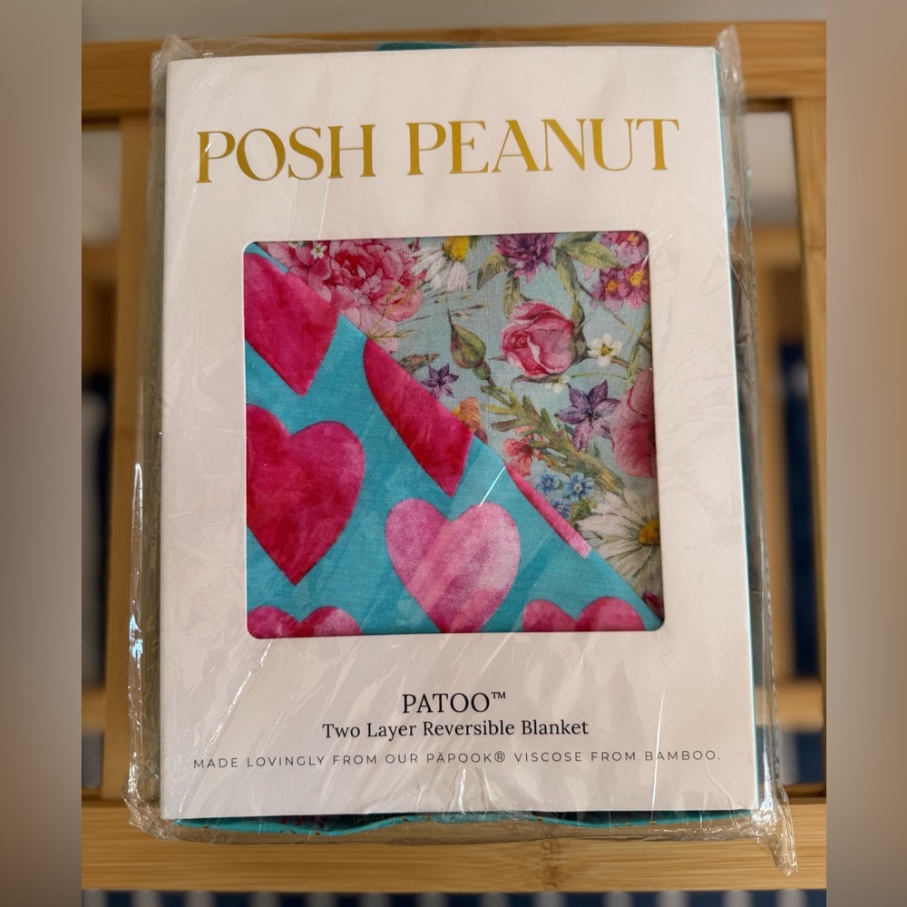 NIB POSH PEANUT | Queen of Hearts and Alice Patoo Two Layer Reversible Blanket